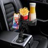 Bandeja Portavasos Ajustable para Coche Giratoria 360 Grados Mesa para Coche con Ranura para Teléfono Organizador de Alimentos Portabebidas Accesorios para Coche