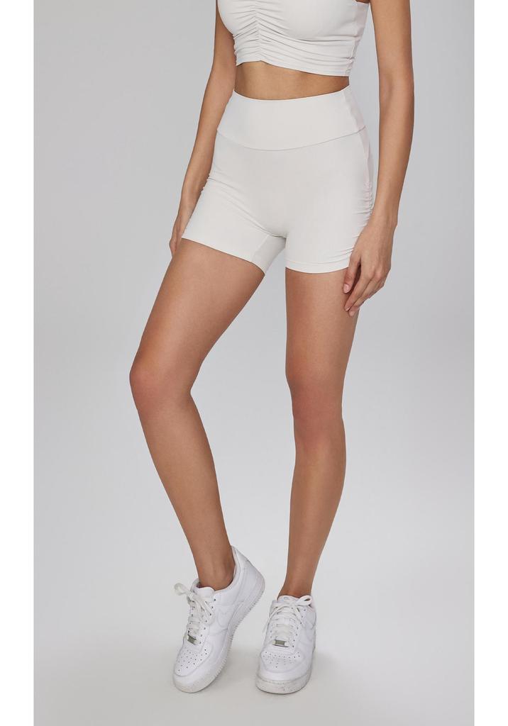 Bare-Feel High-Waisted Yoga Shorts: Butt-Lifting, Peach Drawstring, Three-Quarter Fitness Pants for Women.