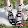 Girls Polka Dot Ruffle Tulle Butterfly Bow Knee Socks With Frictionresistant Fabric For Teens