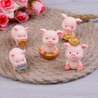 5 Pcs/Set Cute Pig Miniature Animal Garden Decoration Diy Fairy Garden Decoration