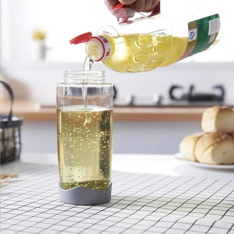 600ml Glass Olive Oil Dispenser Bottle, Leakproof Glass Oil Pot, Quality Vinegar Can, Soy Sauce Bottle, Kitchen Oil Cruet