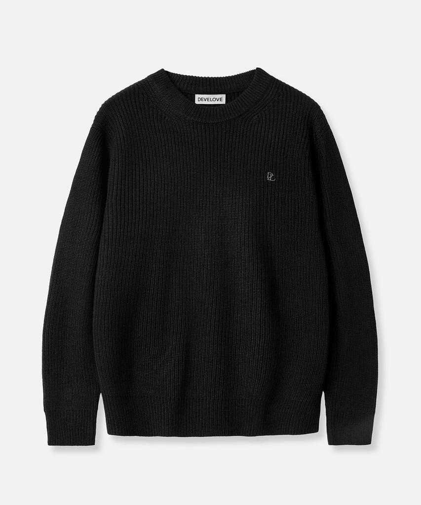 Dibellobeu Essential Oversized Round Hazzi Knit_Black