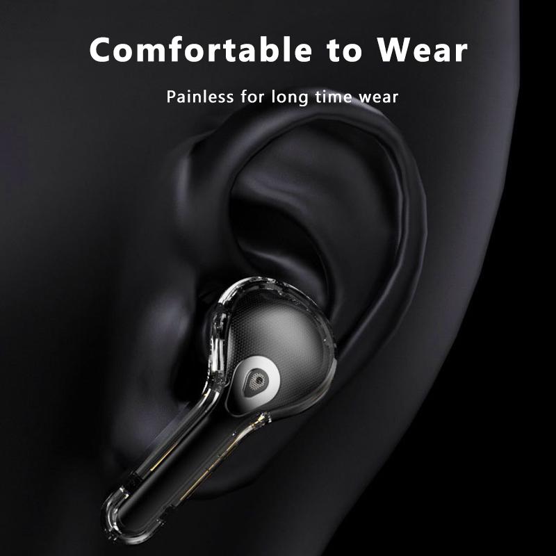 VAORLO Smart Touch Screen Earphones Bluetooth 5.4 Headphone Painless Wear Noise Cancel Headset HiFi Stereo With Microphone Touch Control