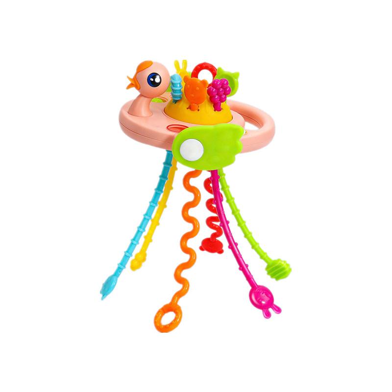 Toys Educational Toys Activity Development Pull String Silicone Teething Rattle Learning Toy Baby Sensory Montessori 6 12 Months