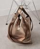 BEAURE Cow Leather 2-Way Tote Bag with Handles and Thin Gusset, A4 Size, B-22197, Available in Custom Colors, Genuine Cow Leather (Gold)