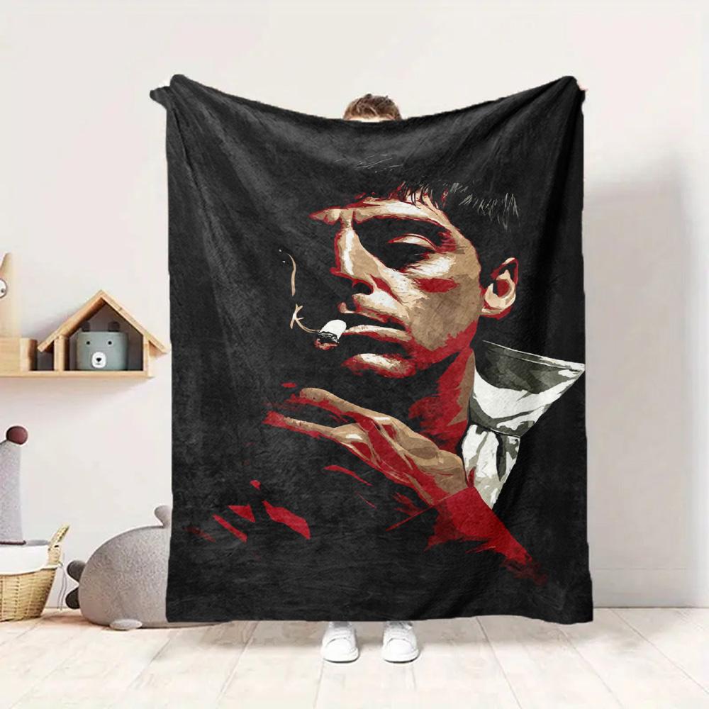 Man Flannel Blanket Throw Blanket Soft Warm Sofa Bed Camping Home Decor Unique Christmas Gift C921151