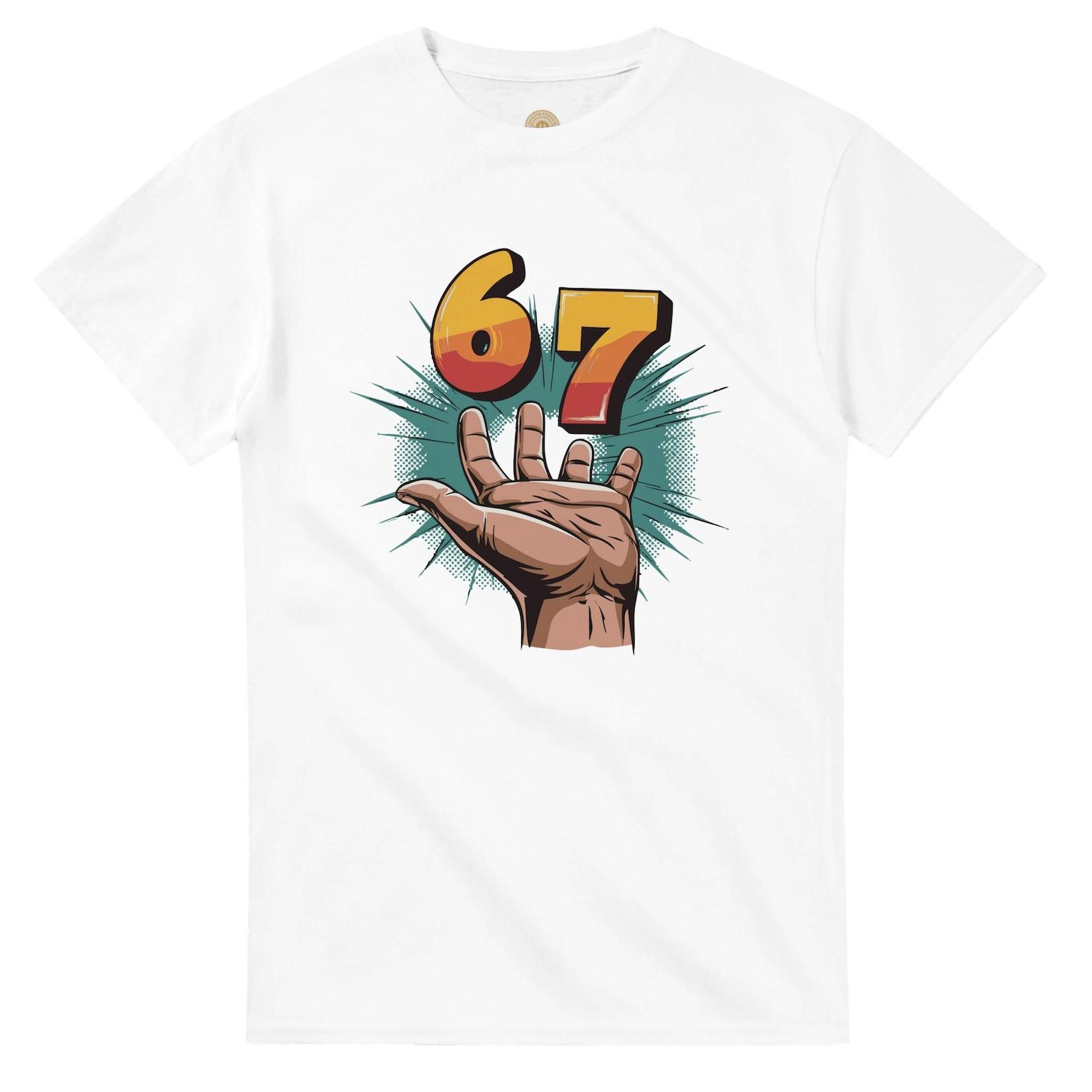 6-7 Meme T-Shirt | Funny Internet Meme Design | Ironic Trendy Shirt for Men & Women | 67 Pose 2XL