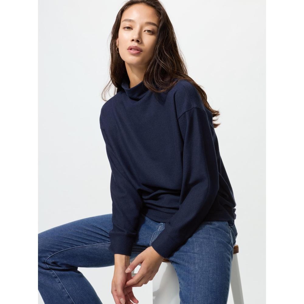 Uniqlo SofT KniT Fleece Mock Neck T