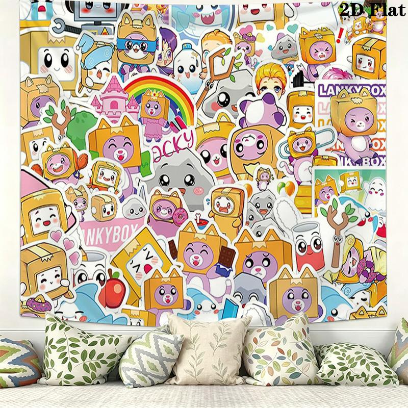 LankyBox Cartoon Pattern Home Decor Tapestry, Wall Hanging, Decorative RV Wall Cloth.ZGT0914061