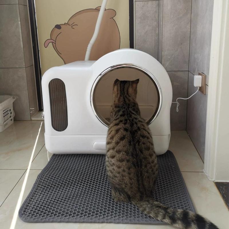 Lettiera Intelligente per Gatti Completamente Chiusa Deodorante Toilette per Gattini Anti-Schizzo Vaschetta Grande per Gatti