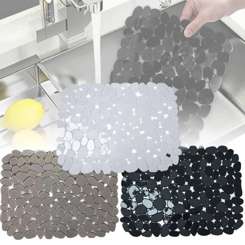 Beskyttelse Vask Kjøkkenmatte Småsteinform Avrenningsmatte 30x40cm Pvc Ikke Verktøy Sklisikker