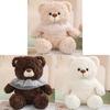 Teddy Bear Plush Toy With Mesh Scarf Decoration For Kids Birthday Gift And Cuddle