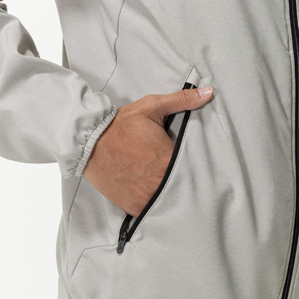 Mizuno Stretch Cloth Training UPF Stretch Cloud Beige 32MCC010 Men's Hoodie, Wear, Moisture-Wicking, Quick-Drying, 50+ Jersey, Heather,