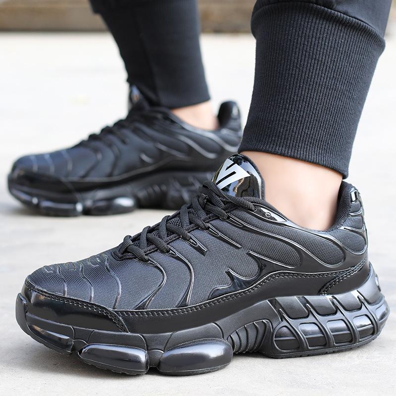 

Защитная обувь для мужчин и женщин, небьющиеся стальные носки, неразрушимые легкие дышащие кроссовки, рабочая обувь, защитные ботинки 36 чёрный