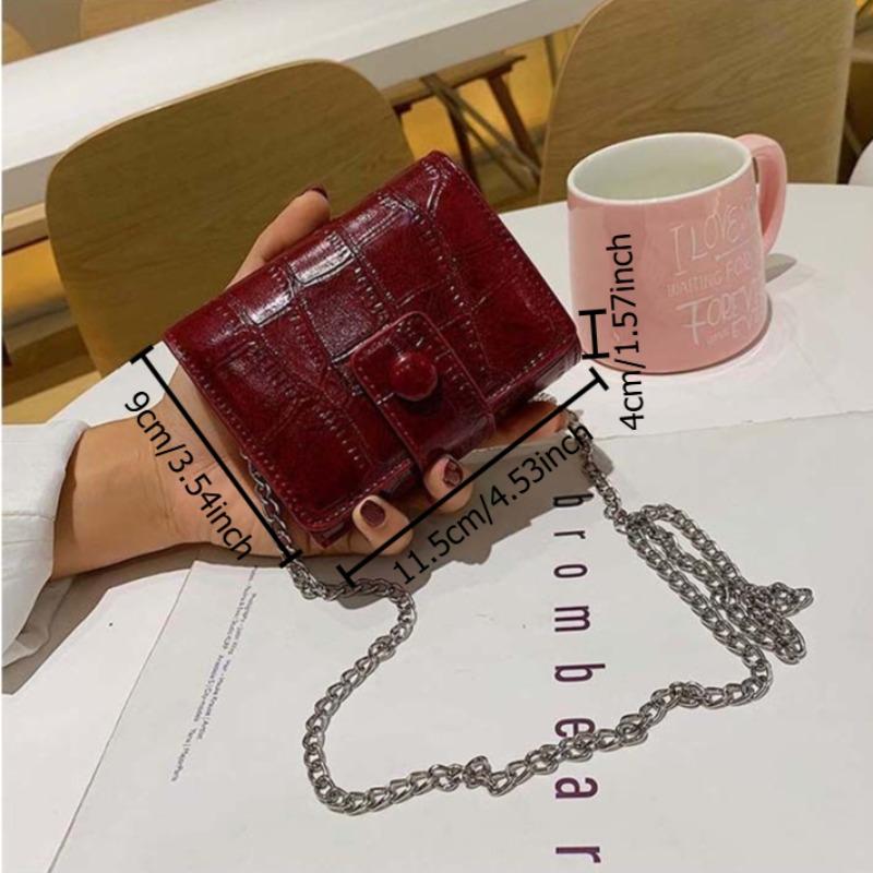 1pcs Mini Lipstick Bag Portable Crossbody Touch-Up Bags with Mirror Compact Organizer for Lipsticks & Face Powders