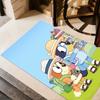 Bluey Friends Adventure Area Rug Perfect for Dormitory Foyer Study room Game Room Anti-slip Rug Anime Office Decor Perfect Birthday/Christmas Gift Ide