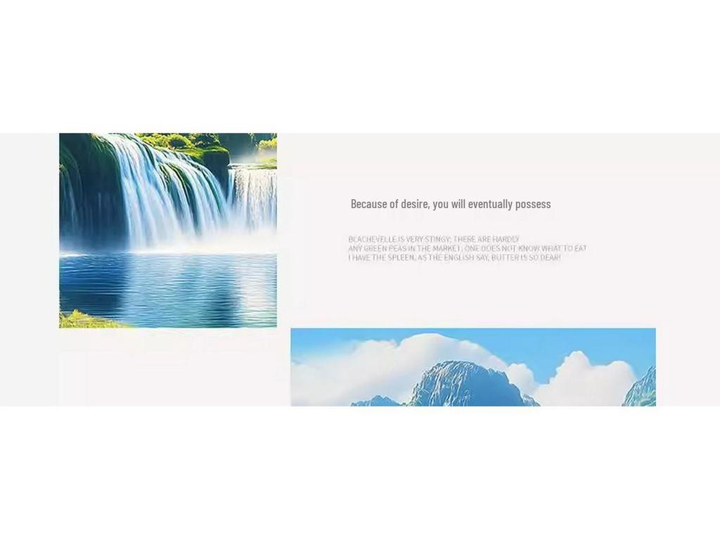 Mountain Landscape Decorative Wall Hanging: Flowing Water Wealth for Living Room or Office