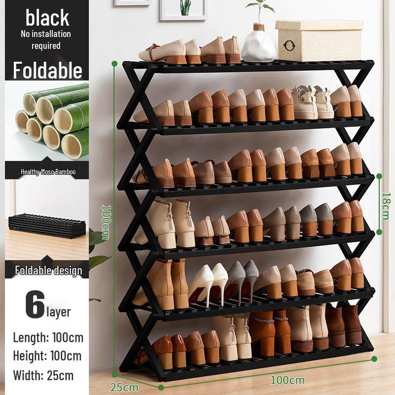 Compact Wooden Shoe Storage Rack: Multi-Layer, Dustproof Shoe Cabinet for Dorm or Entryway