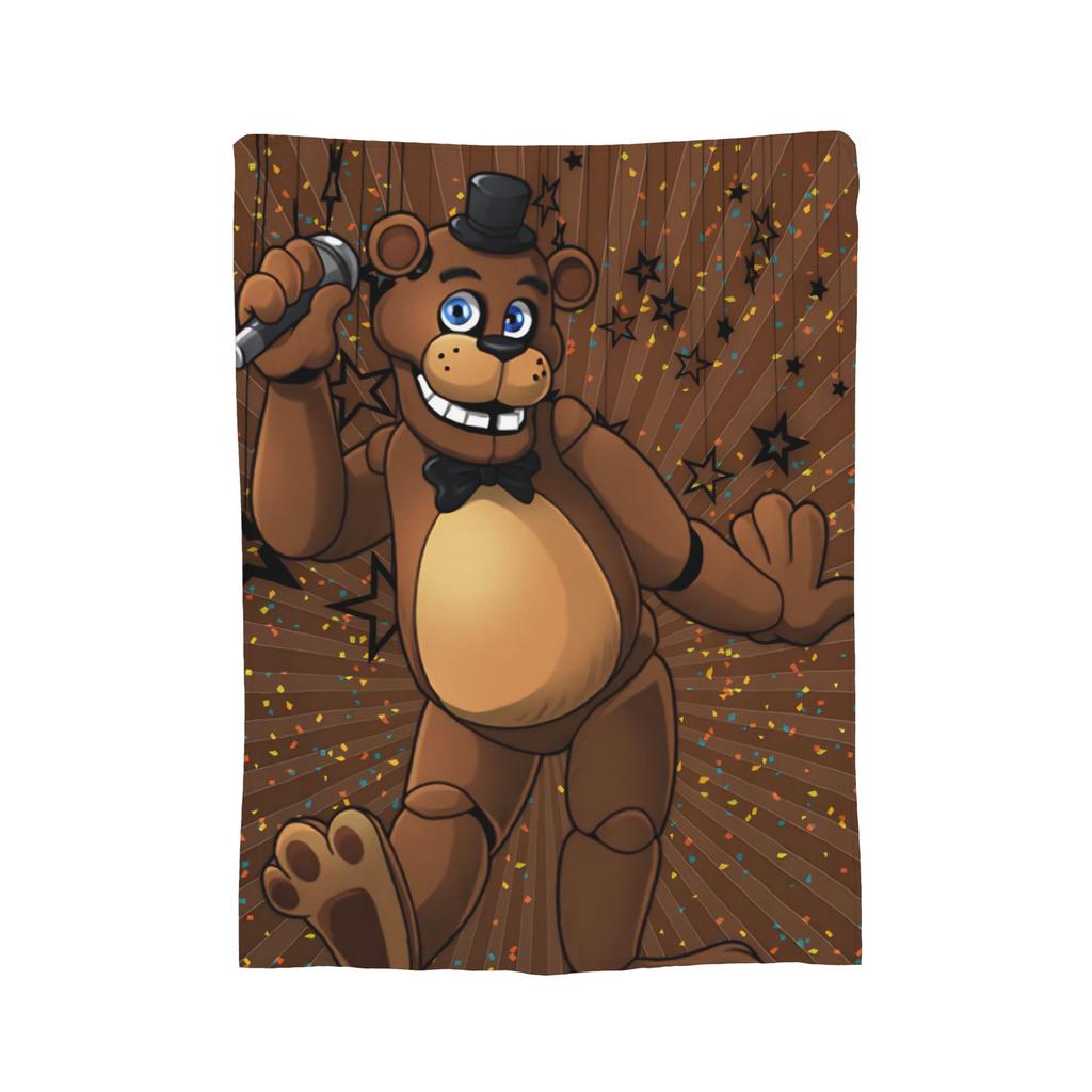 FNAF At Freddys Blanket Fleece Printed Breathable Super Warm Throw Blankets for Bedding Outdoor Bedspreads
