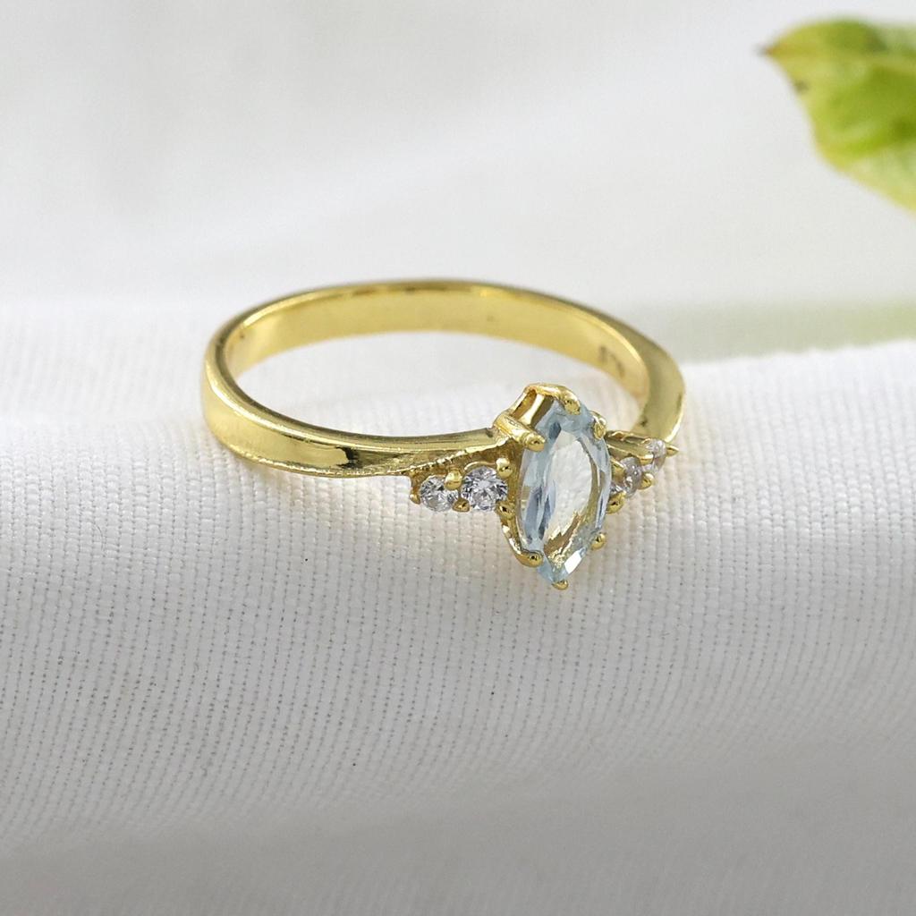 Silver Jewelry, Gold Plated Ring, Handmade Jewelry, Gift For Her, Dainty Ring