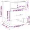 VidaXL Tables de chevet 2 pcs noir 40x35x47,5 cm bois d’ingénierie 827487