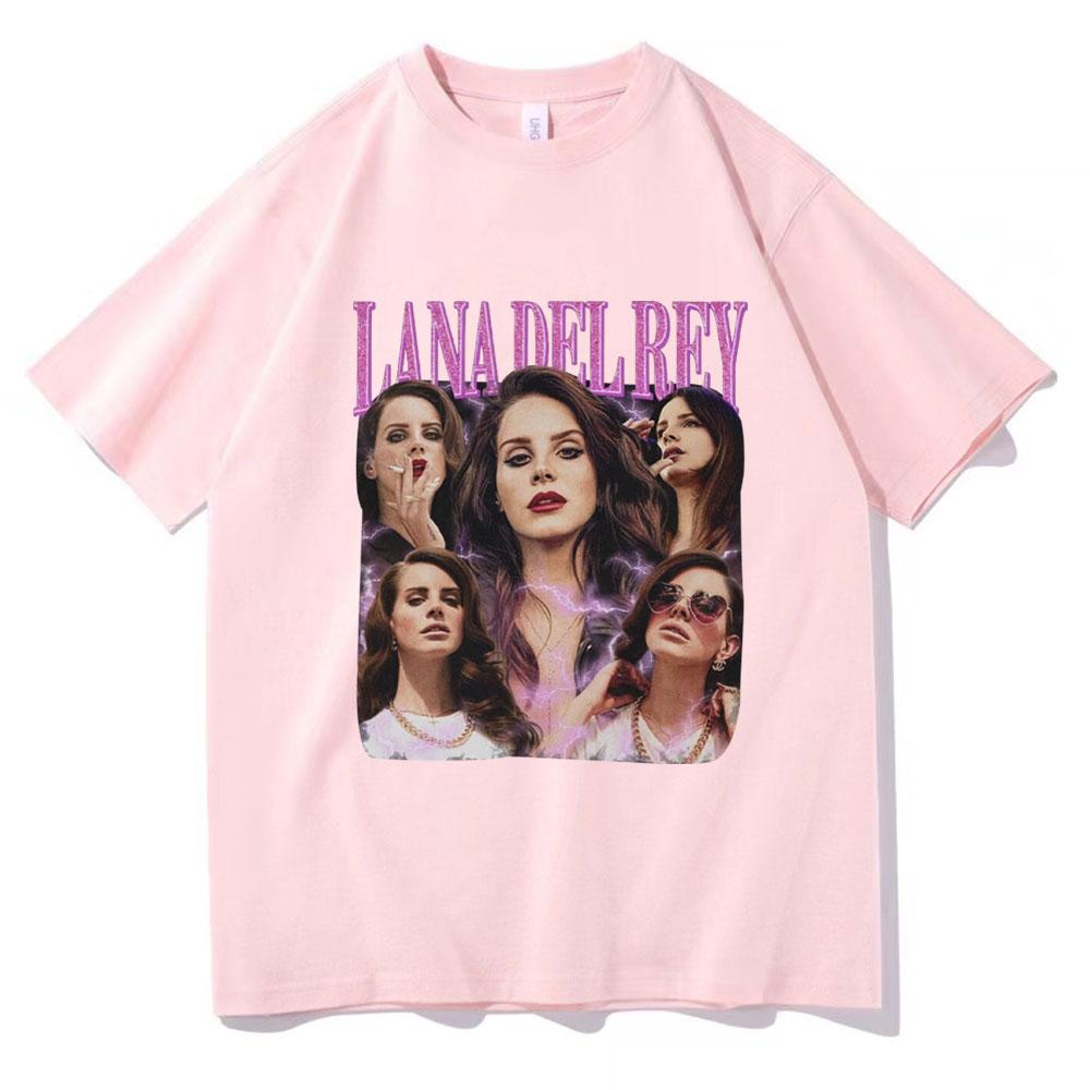 Singer Lana Del Rey Graphic Tshirt Retro Hip Hop Fashion T-shirt Men Women Cotton Short Sleeve Aesthetic T Shirts Streetwear