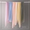 New Plain Long and Thin Chiffon Sunscreen Shawl Spring and Autumn Solid Color Candy Color Scarf Beach Towel