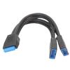 USB3.0 19Pin Y Cable Splitter 2 Ports USB Female to 20Pin Adapter for Motherboard Internal Connection PCIE to 20PIN Convert Wire