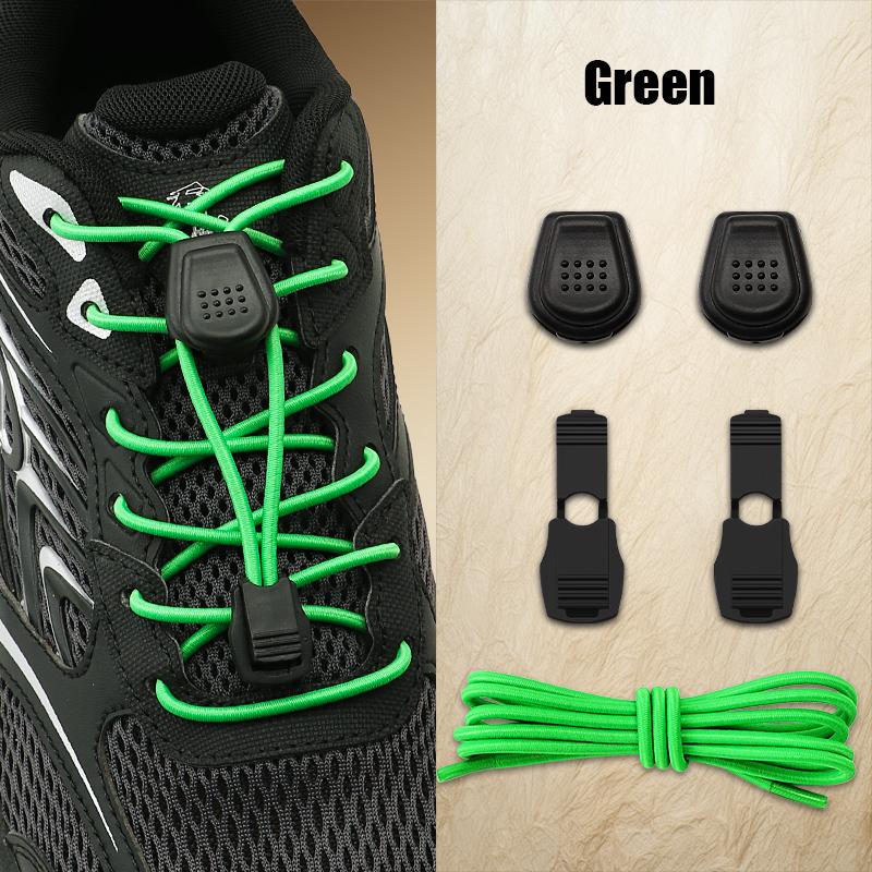 Easy On Off No Tie Shoelaces with Dot Button Quick Lock, Stretch Elastic Laces for All Athletic & Casual, Time-Saving Lazy Laces