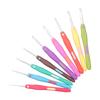 9Pcs Crochet Hooks TPR Ergonomic Soft Handle Easy Identification Wide Application Crochet Needle