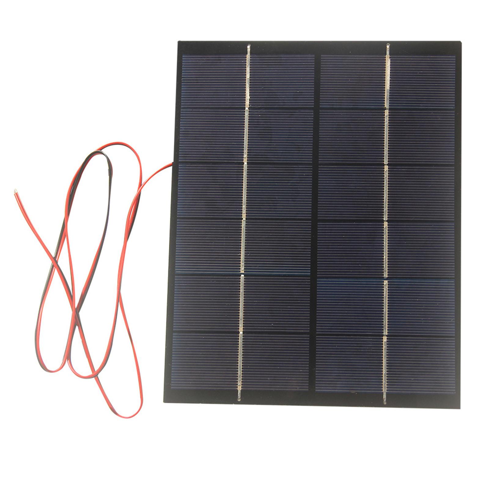 Solar Panel with Wire 6V/12V 5.2W/5W Dripping Glues Plate Solar Panel Polycrystalline Silicon Board Solar Systems Module