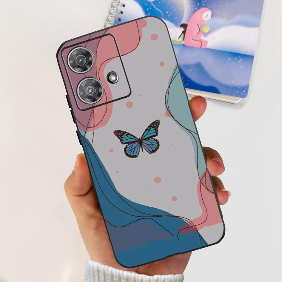 For Motorola Edge 40 Case Moto Edge 40 Neo 5G 2023 Cover Stylish Pattern Soft Slim Black Fundas For Moto Edge40 Edge40Neo Bumper