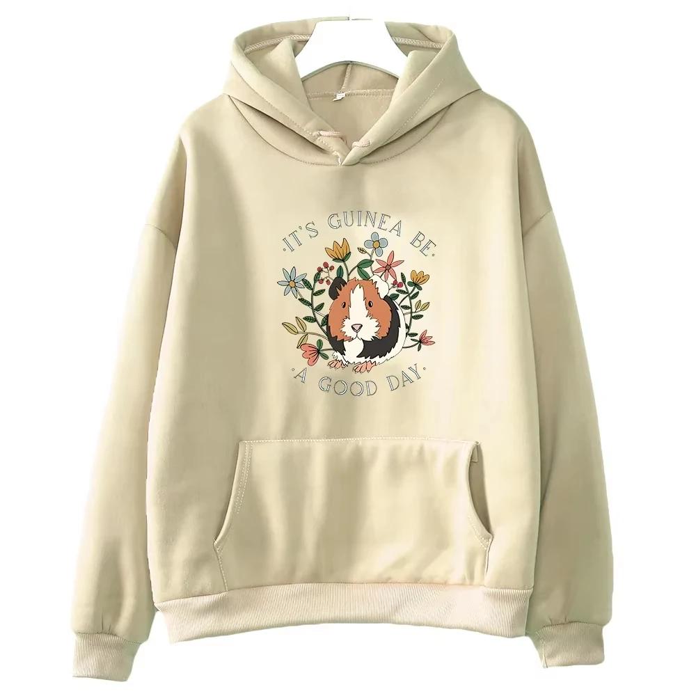 Cute Guinea Pig Graphic Hoodie Women_men Aesthetic Clothing Autumn Winter Fleece Sweatshirt Long Sleeve Sudadera Top