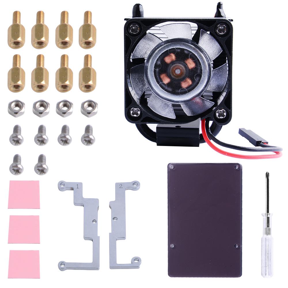 Raspberry Pi 4B/3B/3B+ ICE Tower Heatsink with Luminous Fan