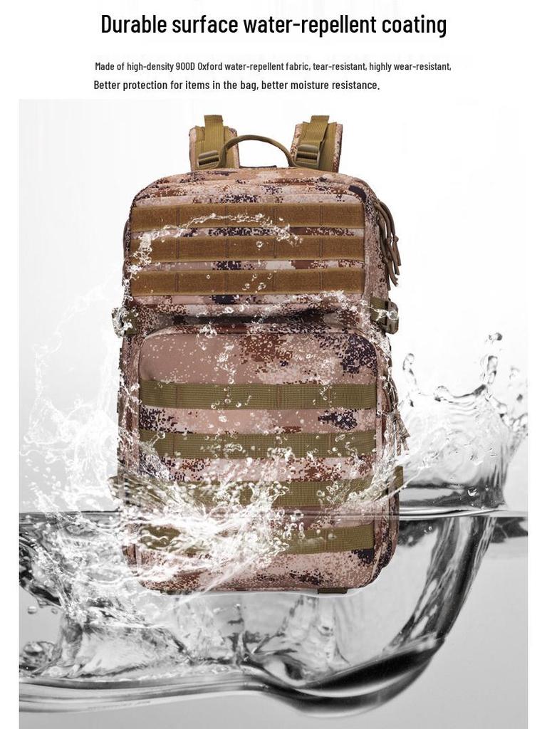 45L Camouflage Tactical Assault Backpack: Multifunctional Outdoor Camping & Hiking Rucksack