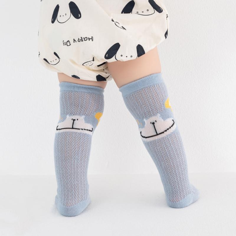 3Pairs/set Mesh Socks For Babies Casual Children's Cotton Loose Over Knee High Socks Non-slip Summer Cartoon Print Sock