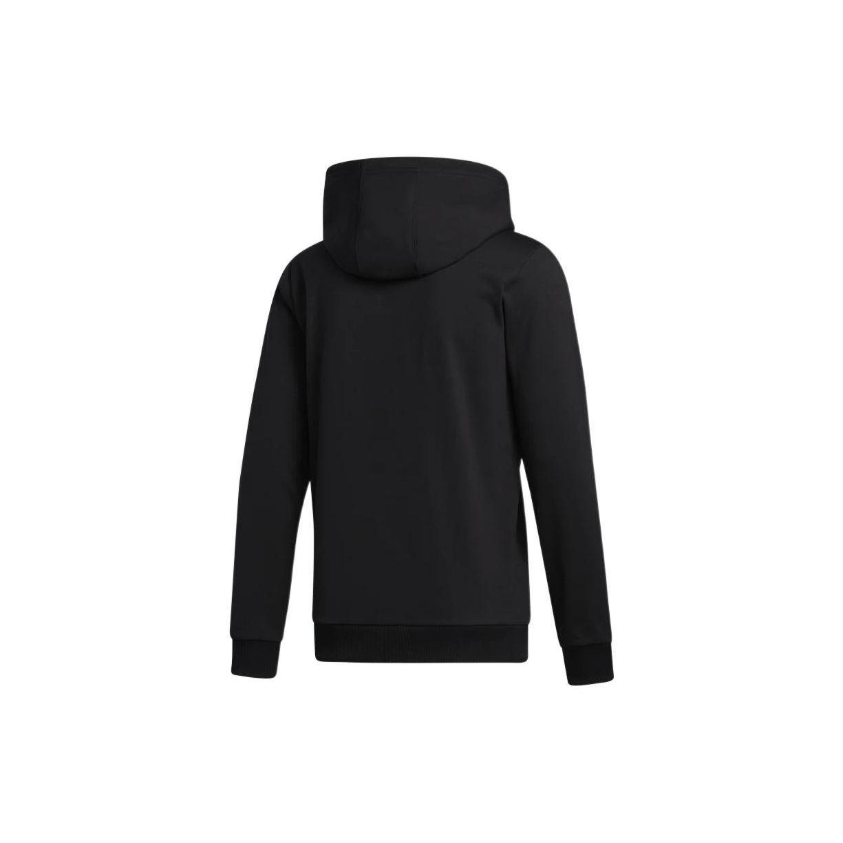 Adidas Logo Print Drawstring Hoodie Мужские толстовки черного цвета GH6663 M — фото 2