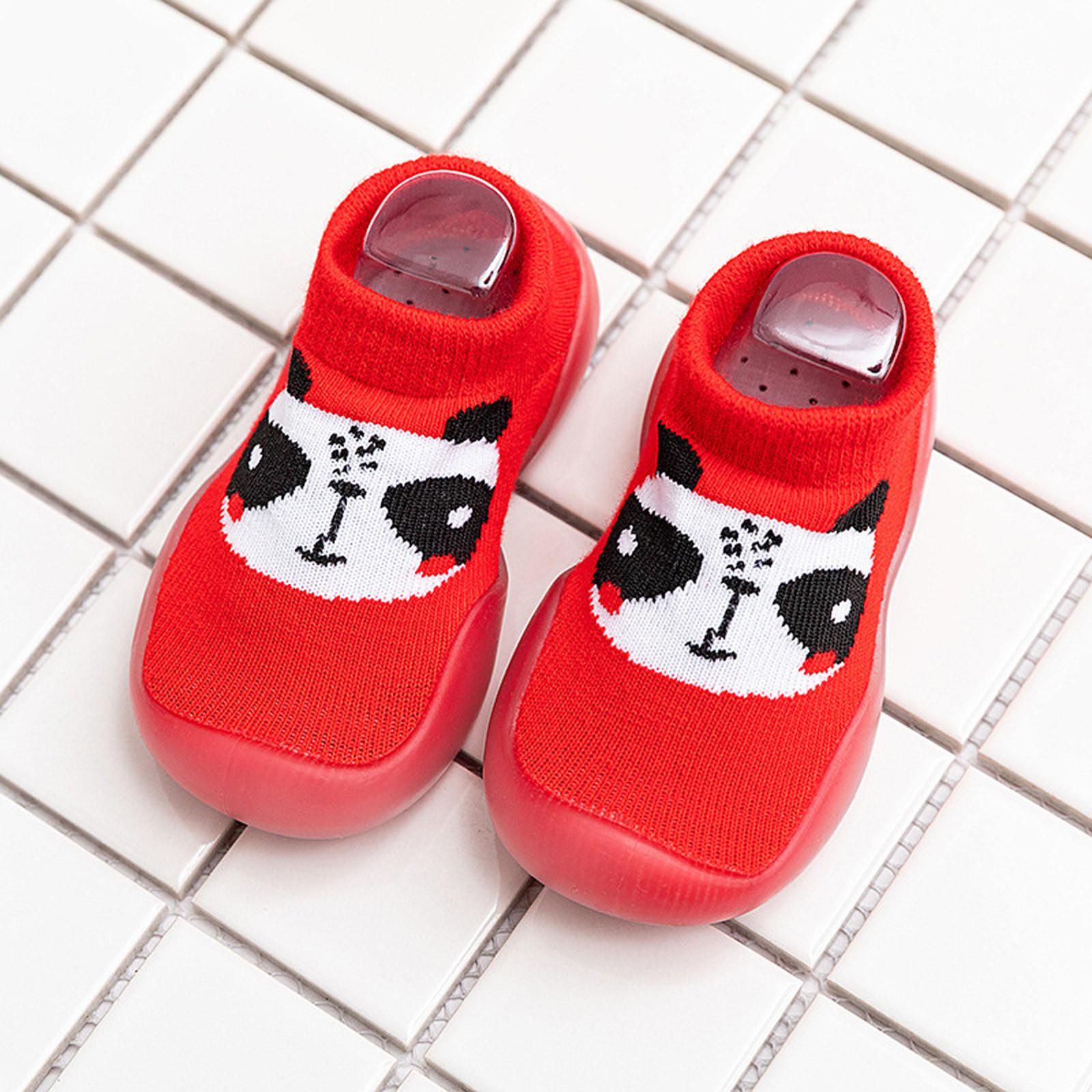 

Baby Short Tube Soft Bottom Non- Breathable Indoor Floor Socks And Shoes 25 червоний