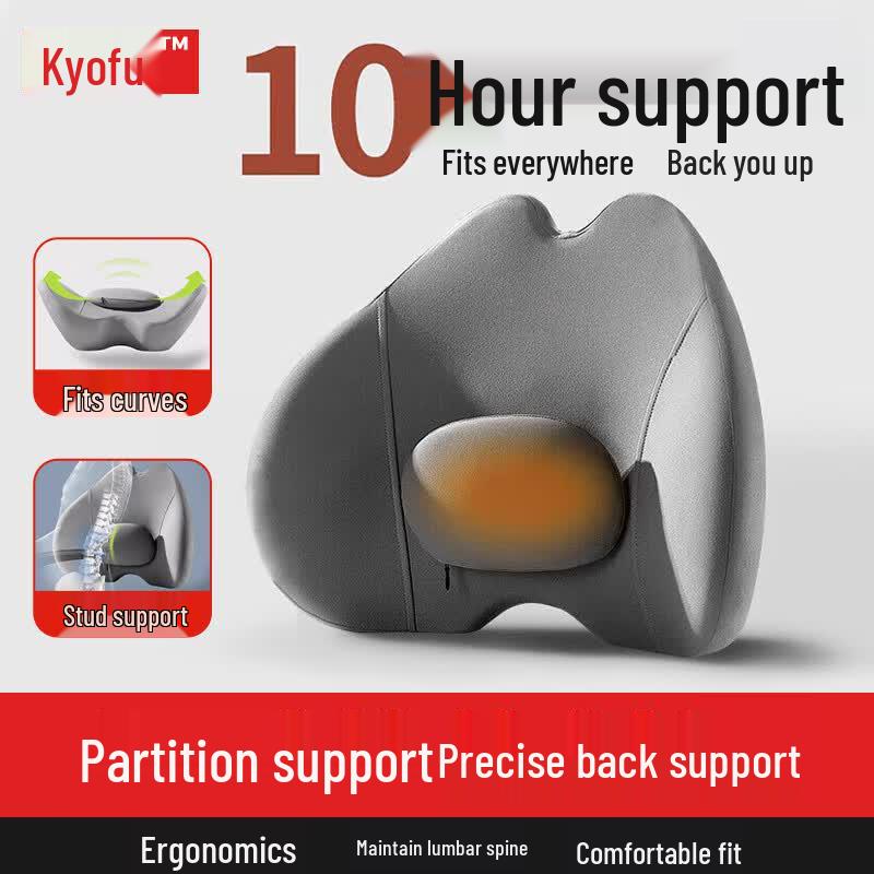 Ergonomic Lumbar Support Cushion With Pillow Core
