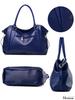 Elegante Schultertasche für Erwachsene oder aus Kunstleder marineblau [Monoa], Design, Hand-Schulterriemen, 2-Wege, Tasche, Damenmode, n1408,
