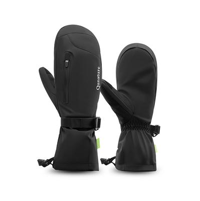 Fingerless Ski Gloves Full Length Size M Waterproof Black