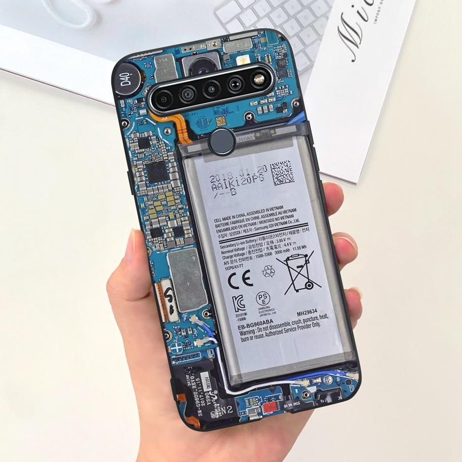 Para Funda LG K61 LMQ630EAW LM-Q630 Flor de Moda Suave Coque Fundas de Teléfono Para LG K61 2020 K 61 Cubierta Trasera de Silicona Para LGK61 Funda