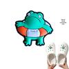 Green Frog DIY PVC Detachable Shoe Accessories - Buckle & Flower Ornaments for Hole Shoes