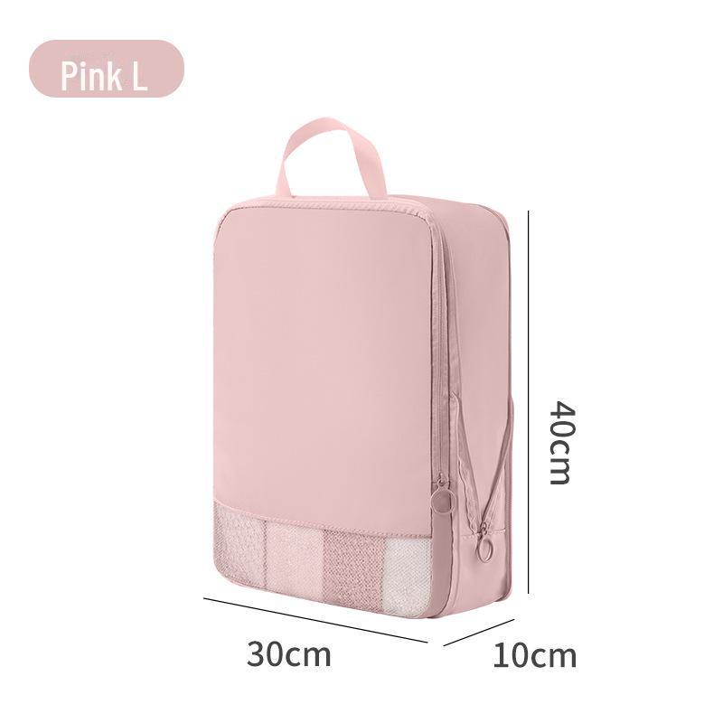 

Сжимаемая дорожная сумка для хранения вещей из ткани с эффектом памяти - набор из 2 чемоданов