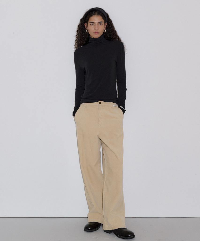 Obeodyupeulleeo Corduroy Wide Pants_Beige