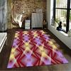Geometric Diamond Pattern Carpet with Red, Yellow, and Purple Design Suitable for Use As an Anti-slip for Living Room Bedroom Sofas
