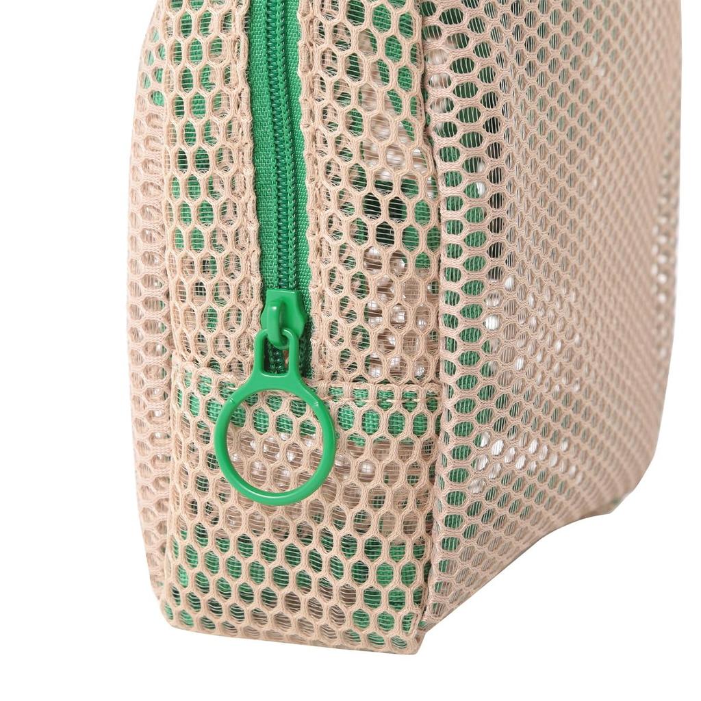 Mesh Collection Square Fresh Marks Pouch, Green, MSH-PO23-GN