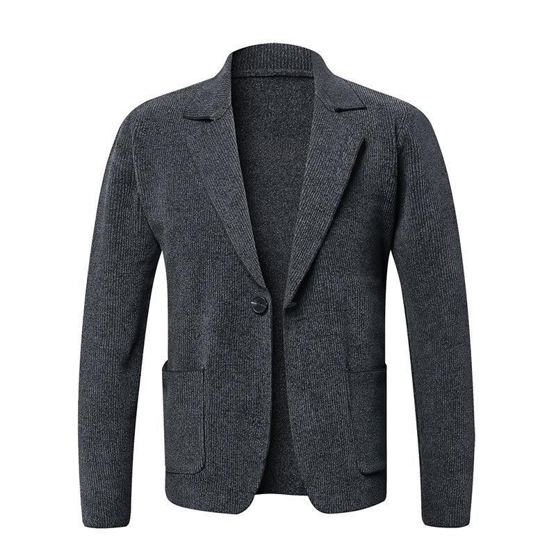 New Men's Cardigans Small Suit Knitted Jacket Fashionable and Versatile Young and Middle-aged Knitted Cardigans