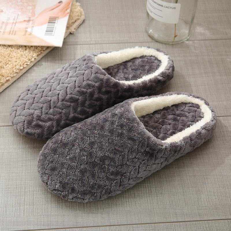 Fashion Women Indoor Slippers Warm Plush Lovers Home Slipper Anti Slip Autumn Winter Shoes Woman House Floor Soft Slient Slides SH072701