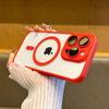 Acrylic Transparent Magnetic Suction Suitable for IPhone16 Mobile Phone Case Full-inclusive Lens Macaron IPhone15 Protection Case